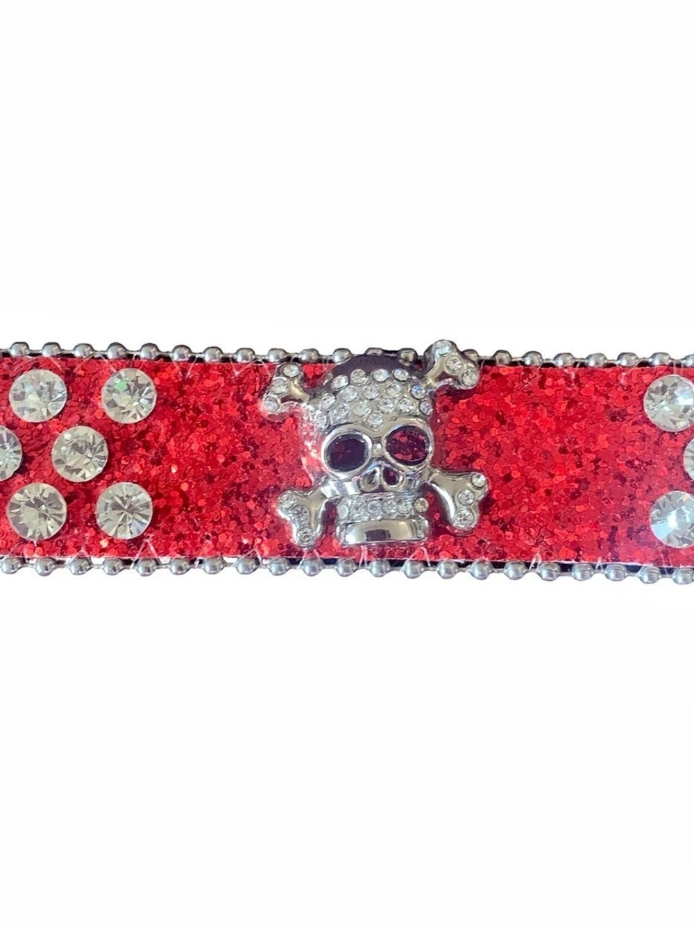 Red & Silver Rhinestone Belt - Picture 2 of 3
